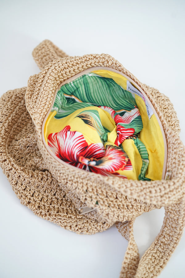 The Aloha Sack - Natural With Sunny Aloha Print