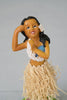 Vintage Hula Girl Bobble Dashboard Dancer Doll With Grass Skirt