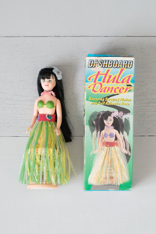 Vintage Hula Dancer Bobble Dashboard Doll in Original Box