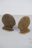 Vintage Sophisticated Solid Brass Scallop Shell Bookends