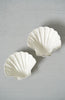 Vintage Set of 4 White Plastic Stacking Shell Catchall Dishes