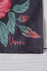 Vintage Vera Black and Red Polyester Hibiscus Flower Scarf
