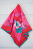 Vintage Christian Dior Tropical Floral Hibiscus Scarf