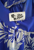 Vintage Hilo Hattie Blue and White Long Hawaiian Muumuu Dress