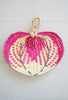 Colorful Handwoven Heart-Shaped Palm Fan