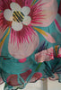 Rare Gucci 1990s Sheer Colorful Mod Flower Ruffle Top