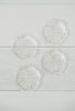 Vintage Set of 5 Little Glass Hibiscus Flower Coaster / Catchall Dishes