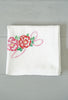 Vintage White Kitchen Tea Towel With Hibiscus Flower Embroidery