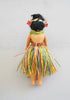 Adorable Vintage Plastic Hula Girl Doll With Handmade Outfit