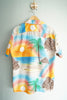 Vintage 1970s Sunset Rainbow Kai Nani Men's Large Hawaiian Button-Up Shirt