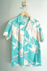 Vintage Kai Nani Made in Hawaii Turquoise Men's Small Aloha Shirt