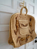 Vintage Large Woven Straw and Palm Boho Beach Bag Tote