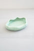 Vintage 1940s Abstract Mint Green Ceramic Shallow Bowl