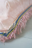 Vintage 1940s - 1950s Blue and Pink Fringe Aloha Hawaii "Mother and Dad" Silky Pillow