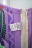 Vintage 1970s Hilo Hattie Purple Hawaiian Anthurium Palm Ruffle Dress
