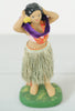 Vintage 1950s Hula Girl Bobble Dancer With Purple Lei