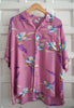 Vintage 1980s Islander Purple Aloha Button-Up Shirt