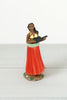 Vintage Hula Girl Bobble Doll With Ukulele & Red Skirt