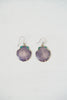 Vintage Purple Enamel Scallop Shell Dangle Earrings