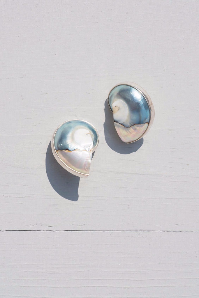 Amy Kahn Russell Sterling Silver Sea Snail Shell Earrings