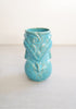 Ceramic Blue-Green Hawaiian Wind Tiki Vase