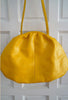 Vintage 1980s Yellow Leather Bucket Bag